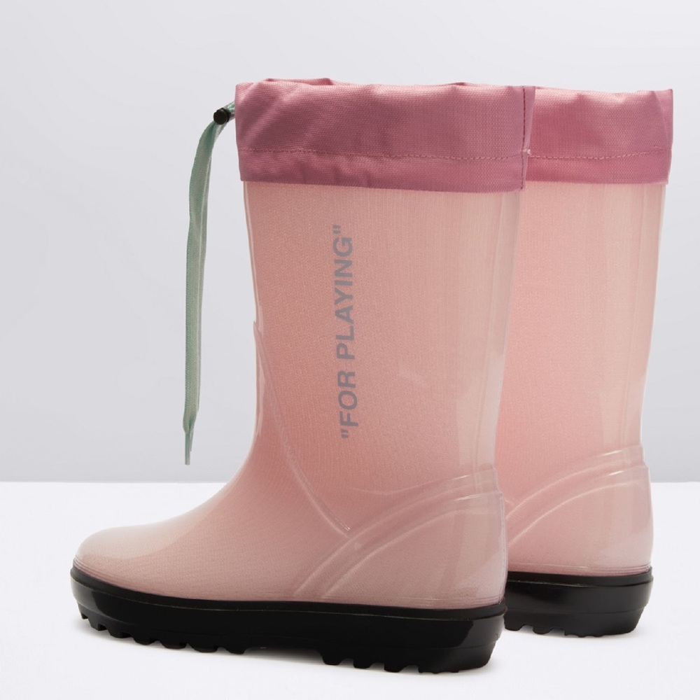OFF-WHITE
Girl's For Playing Drawstring Rain Boots, Toddler/Kids